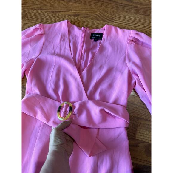 BARDOT DAYTONA LONG SLEEVE Garden MAXI DRESS IN VINTAGE PINK size small - Picture 14 of 16